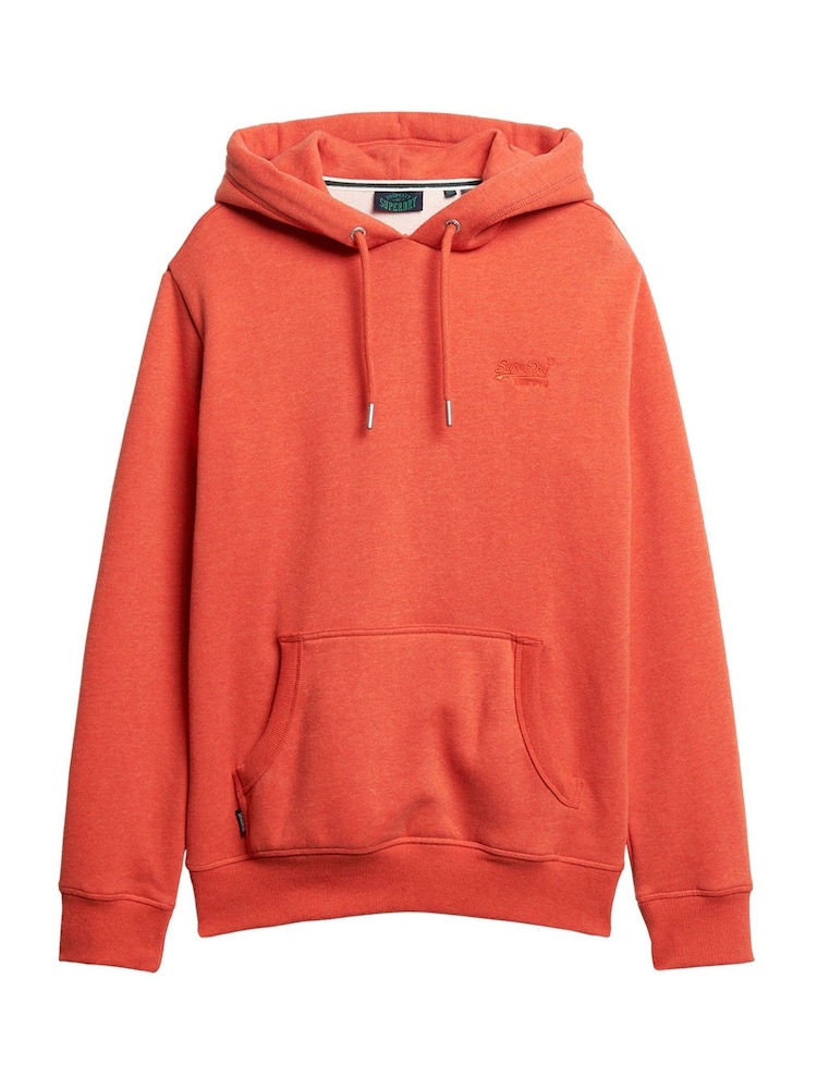 Superdry Dark Orange Essential Slim Fit Logo Hoodie - Image 4 of 6