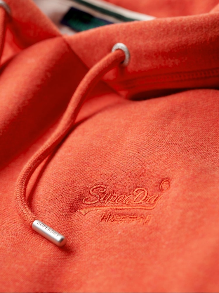 Superdry Dark Orange Essential Slim Fit Logo Hoodie - Image 5 of 6