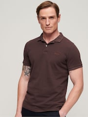 Superdry Brown Vint Destroy Polo Shirt - Image 1 of 6