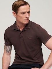 Superdry Brown Vint Destroy Polo Shirt - Image 3 of 6