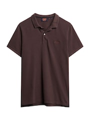 Superdry Brown Vint Destroy Polo Shirt - Image 4 of 6