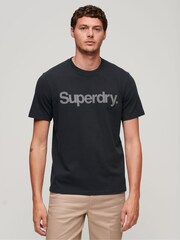 Superdry Eclipse Navy Core Logo City Loose T-Shirt - Image 1 of 7