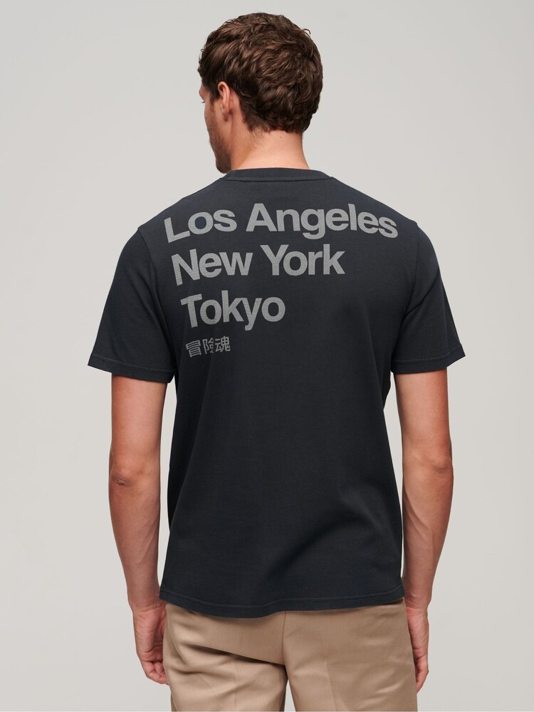 Superdry Eclipse Navy Core Logo City Loose T-Shirt - Image 2 of 7