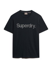 Superdry Eclipse Navy Core Logo City Loose T-Shirt - Image 4 of 7