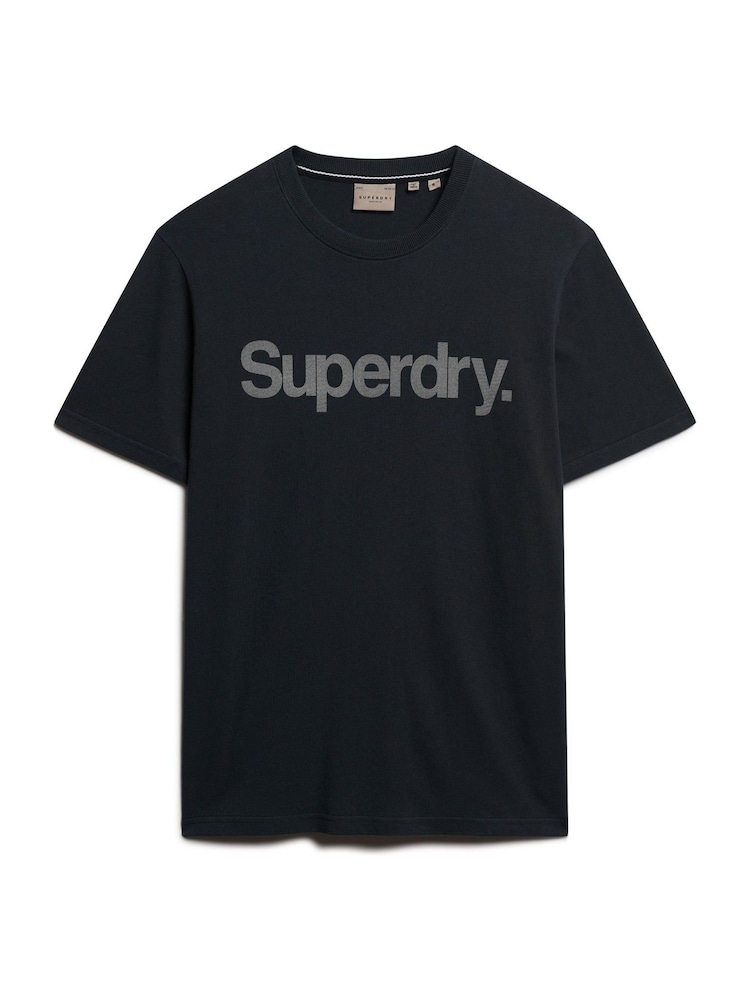 Superdry Eclipse Navy Core Logo City Loose T-Shirt - Image 4 of 7