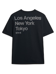 Superdry Eclipse Navy Core Logo City Loose T-Shirt - Image 5 of 7