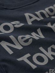 Superdry Eclipse Navy Core Logo City Loose T-Shirt - Image 6 of 7