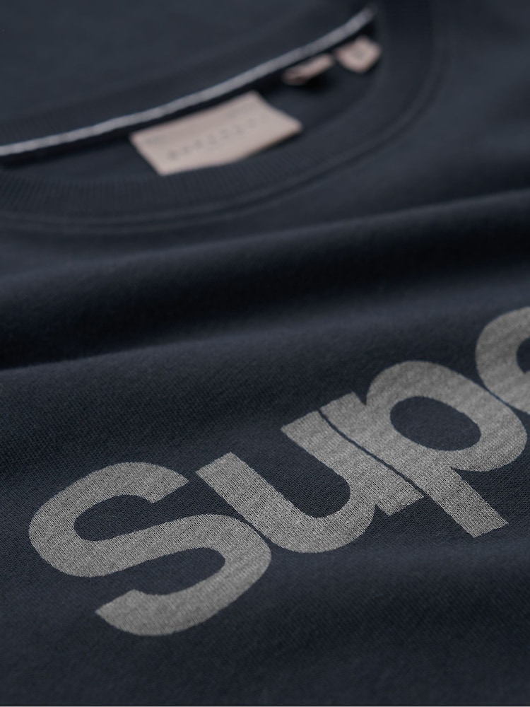 Superdry Eclipse Navy Core Logo City Loose T-Shirt - Image 7 of 7