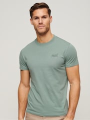 Superdry Green Essential Logo Embriodery T-Shirt - Image 1 of 5