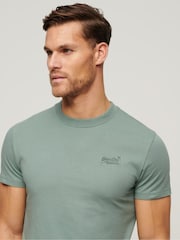 Superdry Green Essential Logo Embriodery T-Shirt - Image 2 of 5