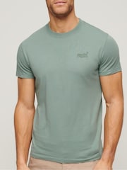 Superdry Green Essential Logo Embriodery T-Shirt - Image 3 of 5