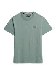 Superdry Green Essential Logo Embriodery T-Shirt - Image 4 of 5