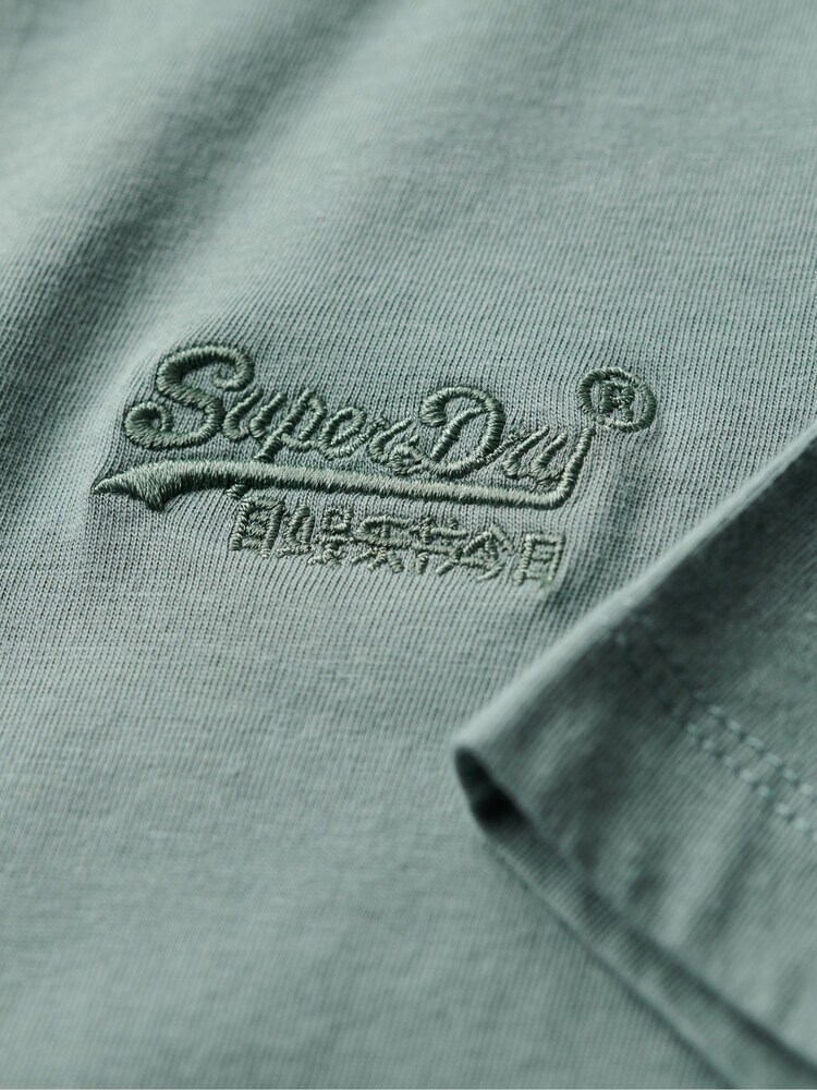 Superdry Green Essential Logo Embriodery T-Shirt - Image 5 of 5