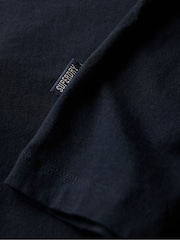 Superdry Navy Essential Logo Embroidery T-Shirt - Image 6 of 6