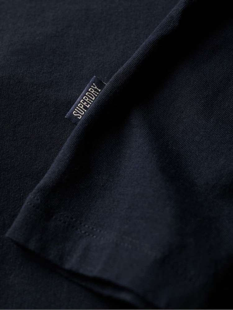 Superdry Navy Essential Logo Embroidery T-Shirt - Image 6 of 6