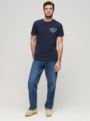 Superdry Blue Athletic College Graphic T-Shirt - Image 2 of 6