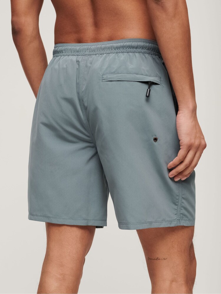 Superdry Grey Sport Graphic 17 Inch Swim Shorts - Image 2 of 7