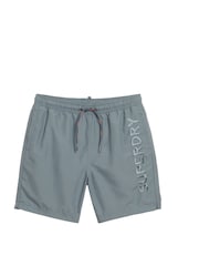 Superdry Grey Sport Graphic 17 Inch Swim Shorts - Image 5 of 7