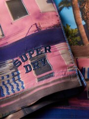 Superdry Blue Photographic 17” Swim Shorts - Image 5 of 7