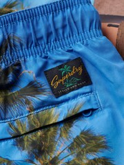 Superdry Blue Photographic 17” Swim Shorts - Image 7 of 7