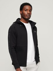 Superdry Black Sport Tech Logo Loose Zip Hoodie - Image 1 of 6