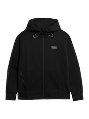 Superdry Black Sport Tech Logo Loose Zip Hoodie - Image 4 of 6