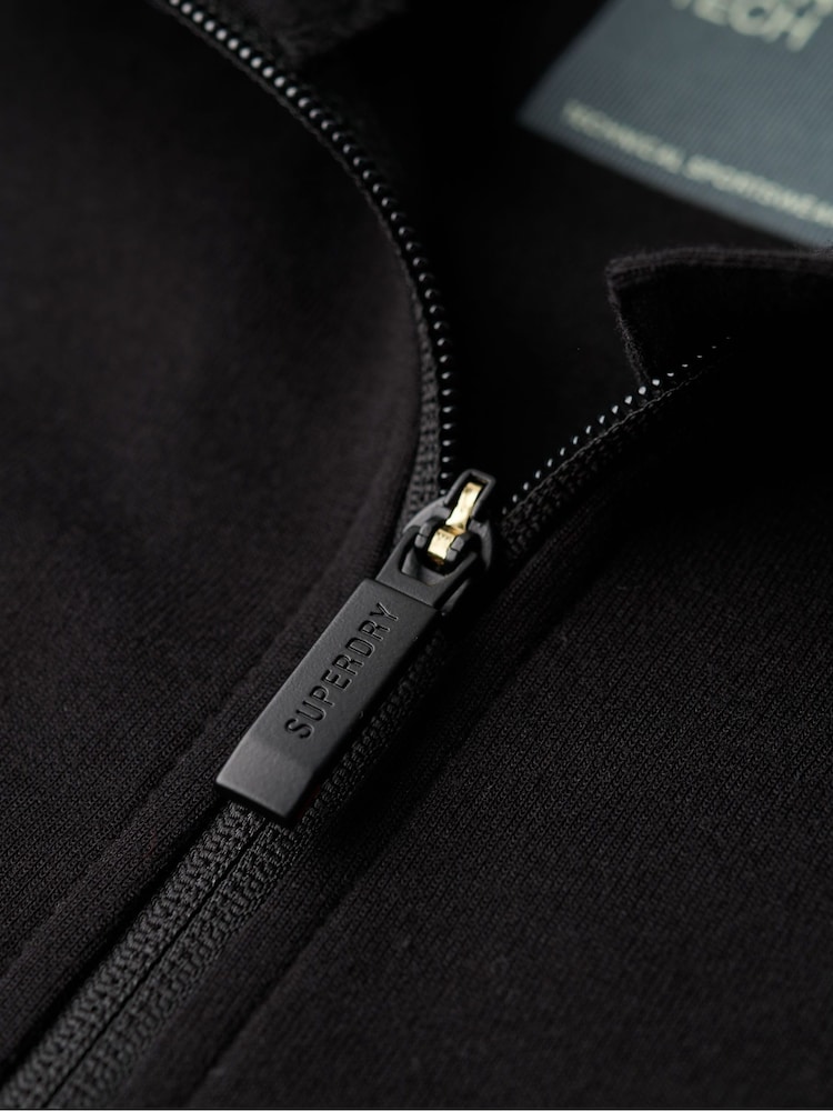 Superdry Black Sport Tech Logo Loose Zip Hoodie - Image 6 of 6