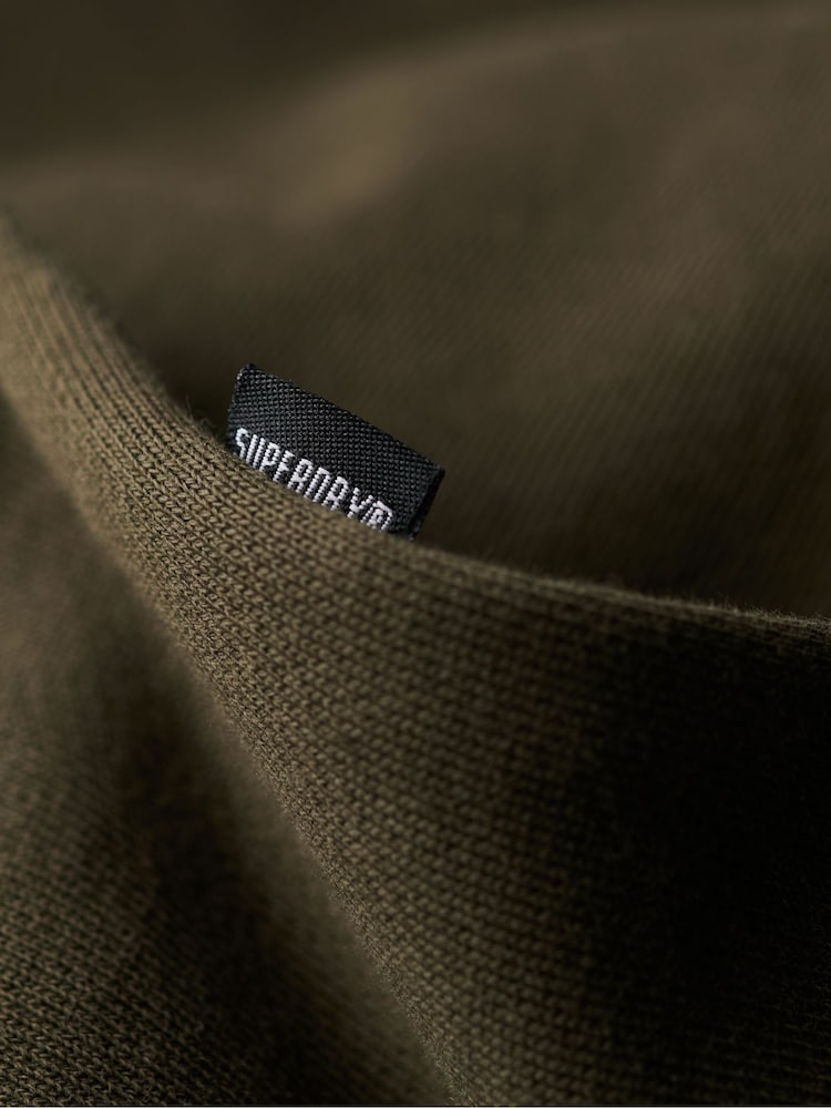 Vojaški haki - Superdry kapucar z grafiko mikro loga  - Slika 6 iz 6