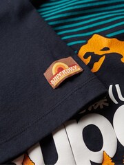 Marineblau - Superdry Great Outdoors Grafik-T-Shirt - Bild 5 von 6