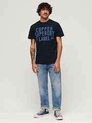 Superdry Blue Copper Label Workwear T-Shirt - Image 2 of 3