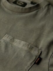 Superdry Green Contrast Stitch Pocket T-Shirt - Image 5 of 6
