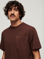 Superdry Brown Contrast Stitch Pocket T-Shirt - Image 2 of 7