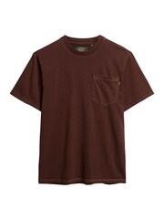 Superdry Brown Contrast Stitch Pocket T-Shirt - Image 4 of 7