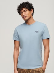Superdry Light Blue Vintage Embroidered 100% Cotton T-Shirt - Image 1 of 3