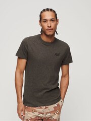 Superdry Brown 100% Cotton Vintage Logo Embroidered T-Shirt - Image 1 of 1