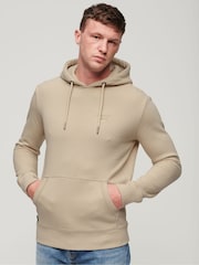 Superdry Light Stone Beige Essential Logo Hoodie - Image 1 of 3