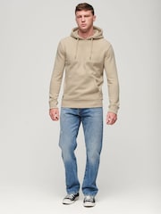 Superdry Light Stone Beige Essential Logo Hoodie - Image 2 of 3