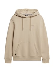Superdry Light Stone Beige Essential Logo Hoodie - Image 3 of 3