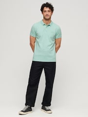 Superdry Mint Green Classic Pique 100% Cotton Polo Shirt - Image 2 of 7