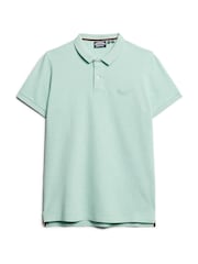 Superdry Mint Green Classic Pique 100% Cotton Polo Shirt - Image 5 of 7