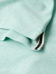 Superdry Mint Green Classic Pique 100% Cotton Polo Shirt - Image 6 of 7