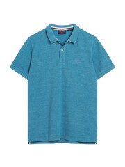 Superdry Teal Blue Classic Pique Polo Shirt - Image 4 of 6