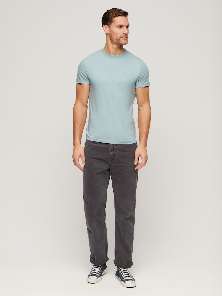 Світло-блакитний - Superdry Футболка з вишивкою з основним логотипом - Image 2 of 6