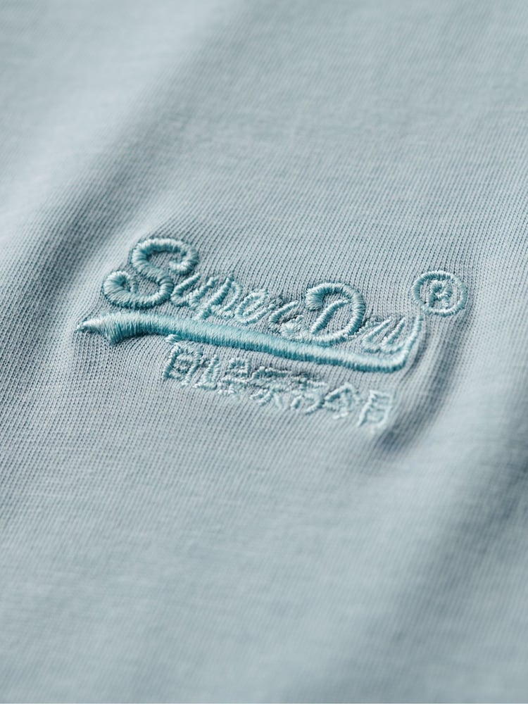 Світло-блакитний - Superdry Футболка з вишивкою з основним логотипом - Image 6 of 6