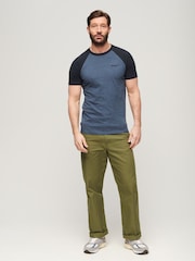 Superdry Blue Essential Logo Baseball T-Shirt - Image 2 of 6