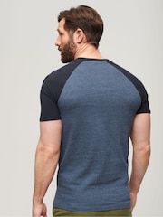 Superdry Blue Essential Logo Baseball T-Shirt - Image 3 of 6