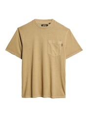 Superdry Brown Light Contrast Stitch Pocket T-Shirt - Image 4 of 6