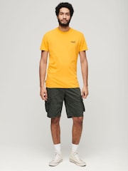 Superdry Orange Essential Logo Embriodery T-Shirt - Image 2 of 9
