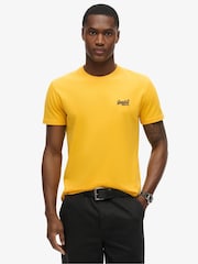 Superdry Orange Essential Logo Embriodery T-Shirt - Image 9 of 9