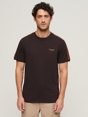 Superdry Brown Essential Logo Retro T-Shirt - Image 1 of 6